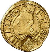 Spain 1/3 Trentin Philip IV ND KM# 1.2 PHILIPP9 D G R HISPA coin obverse Spain 1/3 Trentin Philip IV ND KM# 1.2 PHILIPP9 D G R HISPA coin obverse