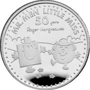 UK 1 Pound 50th Anniversary of Mr. Men Little Miss 2021 MR. MEN LITTLE MISS 50 YEARS ROGER HARGREAVES coin reverse UK 1 Pound 50th Anniversary of Mr. Men Little Miss 2021 MR. MEN LITTLE MISS 50 YEARS ROGER HARGREAVES coin reverse
