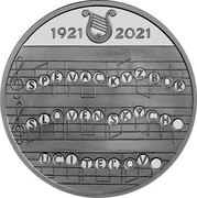 Slovakia 10 Euro 100th Anniversary of the Slovak Teachers' Choir 2021 1921 2021 SPEVAC KYZBOR SLOVENSKYCH UČITECOV coin reverse Slovakia 10 Euro 100th Anniversary of the Slovak Teachers' Choir 2021 1921 2021 SPEVAC KYZBOR SLOVENSKYCH UČITECOV coin reverse
