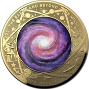 Australia 100 Dollars The Milky Way 2021 2021 THE EARTH AND BEYOND THE MILKY WAY 100 DOLLARS coin reverse Australia 100 Dollars The Milky Way 2021 2021 THE EARTH AND BEYOND THE MILKY WAY 100 DOLLARS coin reverse