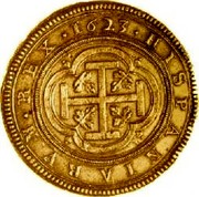 Spain 100 Escudos Philip IV 1623 Aqueduct AR KM# 84 HISPANIARVM REX 1623 coin reverse Spain 100 Escudos Philip IV 1623 Aqueduct AR KM# 84 HISPANIARVM REX 1623 coin reverse