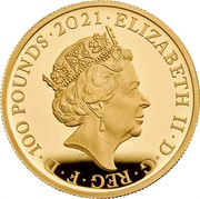UK 100 Pounds The 50th Anniversary of Little Miss 2021 Proof ELIZABETH II D G REG F D 100 POUNDS 2021 JC coin obverse UK 100 Pounds The 50th Anniversary of Little Miss 2021 Proof ELIZABETH II D G REG F D 100 POUNDS 2021 JC coin obverse