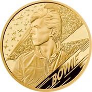 UK 1000 Pounds David Bowie 2020  Proof BOWIE JC coin reverse UK 1000 Pounds David Bowie 2020  Proof BOWIE JC coin reverse