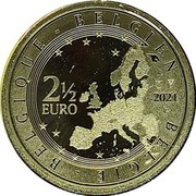 Belgium 2 1/2 Euro 5 Years Belgian Beer Culture 2021 BELGIE BELGIQUE BELGIEN 2 1/2 EURO 2021 LL coin obverse
