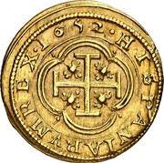 Spain 2 Escudos Philip IV 1652 Aqueduct BR KM# 137 HISPANIARVM REX 1652 coin reverse Spain 2 Escudos Philip IV 1652 Aqueduct BR KM# 137 HISPANIARVM REX 1652 coin reverse