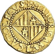 Spain 2 Escudos Carlos III Pretender 1707 KM# 47 MAIORICARV CATOLICVS coin reverse Spain 2 Escudos Carlos III Pretender 1707 KM# 47 MAIORICARV CATOLICVS coin reverse