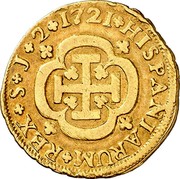 Spain 2 Escudos Felipe V Seville 1721 S J KM# 325 1721 HISPANIARUM REX S J 2 coin reverse Spain 2 Escudos Felipe V Seville 1721 S J KM# 325 1721 HISPANIARUM REX S J 2 coin reverse