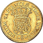 Spain 2 Escudos Felipe V Madrid 1729 KM# 344 INTIUM SAPIENTIAE TIMOR DOMINI M coin reverse Spain 2 Escudos Felipe V Madrid 1729 KM# 344 INTIUM SAPIENTIAE TIMOR DOMINI M coin reverse