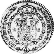 Spain 2 S Sevilla 1799 S CN KM# 435.2 IN UTROQ FELIX AUSPICE DEO S CN 2 S coin reverse Spain 2 S Sevilla 1799 S CN KM# 435.2 IN UTROQ FELIX AUSPICE DEO S CN 2 S coin reverse