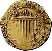 Spain 2 Escudos Felipe III ND KM# 7 PHIL V S REX coin obverse Spain 2 Escudos Felipe III ND KM# 7 PHIL V S REX coin obverse