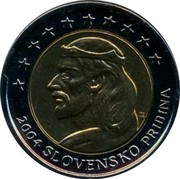 Slovakia 2 Euro Pattern - Pribina 2004 2004 SLOVENSKO PRIBINA coin obverse