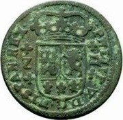 Spain 2 Maravedis Zaragoza 1719 KM# 302.2 PHILIP V D G HISPAN REX Z II coin obverse Spain 2 Maravedis Zaragoza 1719 KM# 302.2 PHILIP V D G HISPAN REX Z II coin obverse