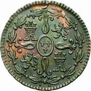 Spain 2 Maravedis Segovia Acueduct 1772 KM# 406.2 coin reverse