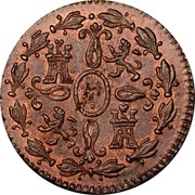 Spain 2 Maravedis Carlos IV 1789 KM# 426 coin reverse Spain 2 Maravedis Carlos IV 1789 KM# 426 coin reverse