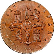 Spain 2 M Departamento de Grabado 1837 DG KM# 532.3 REYNA DE LAS ESPAÑAS DG coin reverse Spain 2 M Departamento de Grabado 1837 DG KM# 532.3 REYNA DE LAS ESPAÑAS DG coin reverse