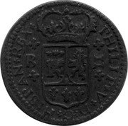Spain 2 Maravedis (Felipe V Barcelona and Zaragoza) KM# 302.1 PHILIP V D G HISPAN REX B II coin obverse