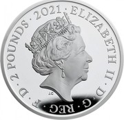UK 2 Pounds 50th Anniversary of Mr. Men. Colored 2021 Proof ELIZABETH II D G REG F D 2 POUNDS 2021 JC coin obverse UK 2 Pounds 50th Anniversary of Mr. Men. Colored 2021 Proof ELIZABETH II D G REG F D 2 POUNDS 2021 JC coin obverse