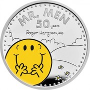 UK 2 Pounds 50th Anniversary of Mr. Men. Colored 2021 Proof MR. MEN 50 YEARS ROGER HARGREAVES coin reverse UK 2 Pounds 50th Anniversary of Mr. Men. Colored 2021 Proof MR. MEN 50 YEARS ROGER HARGREAVES coin reverse