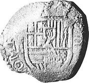 Spain 2 Reales Philip III 1601 S B KM# 26.7 PHILIPPVS coin obverse Spain 2 Reales Philip III 1601 S B KM# 26.7 PHILIPPVS coin obverse