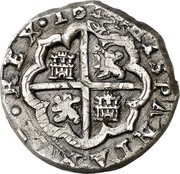 Spain 2 Reales Philip III 1614 Aqueduct S KM# 60 HISPANIARVM REX 1614 coin reverse Spain 2 Reales Philip III 1614 Aqueduct S KM# 60 HISPANIARVM REX 1614 coin reverse