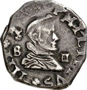 Spain 2 Reales Philip IV 1643 MD B KM# A30 PHILIPPUS IIII D G MD B II coin obverse Spain 2 Reales Philip IV 1643 MD B KM# A30 PHILIPPUS IIII D G MD B II coin obverse