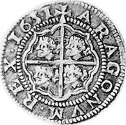 Spain 2 Reales Philip III 1651 KM# 39 ARAGONVM REX 1651 coin reverse Spain 2 Reales Philip III 1651 KM# 39 ARAGONVM REX 1651 coin reverse