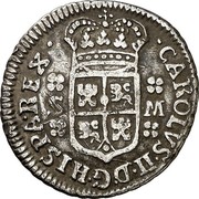 Spain 2 Reales Carlos II Seville 1700 S M KM# 242 CAROLVS II D G HISPA REX S M coin obverse