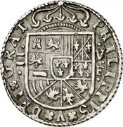 Spain 2 Reales Felipe V Valencia 1708 F KM# 272 PHILIPPVS V DEI GRAT II V F coin obverse Spain 2 Reales Felipe V Valencia 1708 F KM# 272 PHILIPPVS V DEI GRAT II V F coin obverse