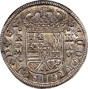 Spain 2 Reales Luis I Madrid 1724 A KM# 327 LUDOVICUS I D G M A R II coin obverse Spain 2 Reales Luis I Madrid 1724 A KM# 327 LUDOVICUS I D G M A R II coin obverse