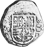Spain 2 Reales (Valladolid Flags) KM# 26.9 PHILIPPVS II coin obverse Spain 2 Reales (Valladolid Flags) KM# 26.9 PHILIPPVS II coin obverse