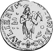 Spain 2 Sols 1644 KM# 12.1 Spain Local Province Valencia Standart Coinage INTER NATOS - MVLIERVM 2 coin reverse Spain 2 Sols 1644 KM# 12.1 Spain Local Province Valencia Standart Coinage INTER NATOS - MVLIERVM 2 coin reverse