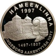 Finland 20 Euro Ingeborg Tott 1997 Proof X# 8 1497-1507 1997 HÄMEENLINNA INGEBORG AAKENTYTÄR TOTT coin reverse Finland 20 Euro Ingeborg Tott 1997 Proof X# 8 1497-1507 1997 HÄMEENLINNA INGEBORG AAKENTYTÄR TOTT coin reverse
