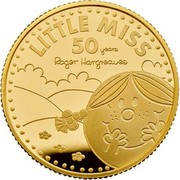 UK 25 Pounds 50th Anniversary of Little Miss 2021 Proof LITTLE MISS 50 YEARS ROGER HARGREAVES coin reverse UK 25 Pounds 50th Anniversary of Little Miss 2021 Proof LITTLE MISS 50 YEARS ROGER HARGREAVES coin reverse