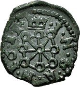 Spain 4 Cornados Crowned Arms 1611 KM# 10 1611 I N B A N coin reverse Spain 4 Cornados Crowned Arms 1611 KM# 10 1611 I N B A N coin reverse