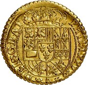 Spain 4 Escudos Felipe V 1707 V KM# 273 PHILIPPVS V DEI GRAT coin obverse Spain 4 Escudos Felipe V 1707 V KM# 273 PHILIPPVS V DEI GRAT coin obverse