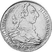 Spain 4 Escudos KM# 418.2a Milled Real Coinage CAROL III D G HISP ET IND R 1786 coin obverse Spain 4 Escudos KM# 418.2a Milled Real Coinage CAROL III D G HISP ET IND R 1786 coin obverse