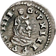 Spain 4 Maravedis Philip IV 1662 M KM# 170 PHILIPPVS IIII D G coin obverse Spain 4 Maravedis Philip IV 1662 M KM# 170 PHILIPPVS IIII D G coin obverse