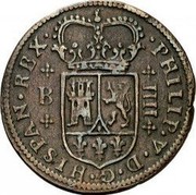 Spain 4 Maravedis Felipe V Barcelona 1720 KM# 303 PHILIP V D G HISPAN REX B IIII coin obverse