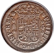 Spain 4 Maravedis Felipe V Segovia 1742 KM# 365 PHILIP V D G HISP REX 4 coin obverse Spain 4 Maravedis Felipe V Segovia 1742 KM# 365 PHILIP V D G HISP REX 4 coin obverse