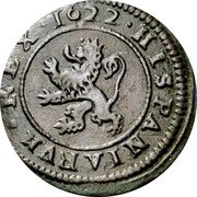 Spain 4 Maravedis (Philip IV) KM# 72.7 PHILIPPVS IIII D G IIII coin obverse Spain 4 Maravedis (Philip IV) KM# 72.7 PHILIPPVS IIII D G IIII coin obverse