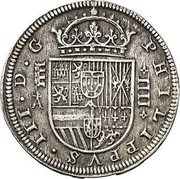 Spain 4 Reales Philip III 1621 KM# 62 PHILIPPVS III D G A IIII coin obverse Spain 4 Reales Philip III 1621 KM# 62 PHILIPPVS III D G A IIII coin obverse