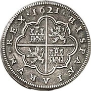 Spain 4 Reales Philip III 1621 KM# 62 HISPANIARVM REX 1621 coin reverse Spain 4 Reales Philip III 1621 KM# 62 HISPANIARVM REX 1621 coin reverse