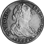 Spain 4 Reales Sevilla 1788 C KM# 413.2 CAROLUS III DEI G 1788 coin obverse Spain 4 Reales Sevilla 1788 C KM# 413.2 CAROLUS III DEI G 1788 coin obverse