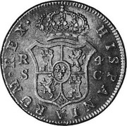 Spain 4 Reales Sevilla 1788 C KM# 413.2 HISPANIARUM REX R 4 S C coin reverse Spain 4 Reales Sevilla 1788 C KM# 413.2 HISPANIARUM REX R 4 S C coin reverse