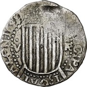 Spain 5 Reales Vilafranca 1641 KM# 75 V R PRINTVS CATALO 1642 coin obverse Spain 5 Reales Vilafranca 1641 KM# 75 V R PRINTVS CATALO 1642 coin obverse