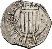 Spain 5 Reales Louis XIII 1641 KM# 73 V R PHILIPP9 D G R HISPANI coin obverse Spain 5 Reales Louis XIII 1641 KM# 73 V R PHILIPP9 D G R HISPANI coin obverse