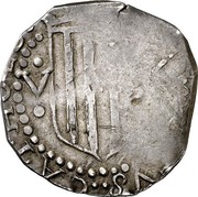 Spain 5 Reales Figueres 1641 KM# 63 V R PRINCIPATVS CATALONI coin obverse Spain 5 Reales Figueres 1641 KM# 63 V R PRINCIPATVS CATALONI coin obverse