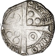 Spain 5 Reales Manresa 1641 KM# 67 CIVITAS MINO RISÆ 1641 coin reverse