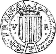 Spain 5 Reales Louis XIII 1642 KM# 96 V R LVDOVICVS D G R FRANCA coin obverse Spain 5 Reales Louis XIII 1642 KM# 96 V R LVDOVICVS D G R FRANCA coin obverse