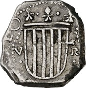 Spain 5 Reales (Besalu) KM# 60 V R PRINCIPATS CATALO coin obverse Spain 5 Reales (Besalu) KM# 60 V R PRINCIPATS CATALO coin obverse